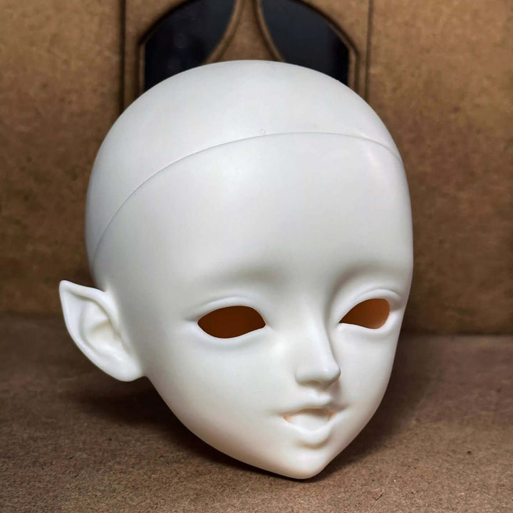 Lucia BJD doll head close-up, hand-painted facial features and intricate sculpting